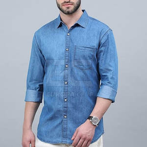 เสื้อเชิ้ตยีนส์ผู้ชายที่ดูดีที่สุด เหมาะสำหรับการใส่เป็นชั้นในชุดลำลอง ชุดวันหยุด และแฟชั่นประจำวัน - Product Image 2