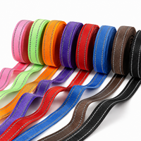 Sangle tissée réfléchissante aspect nylon 15-25 mm, couleur personnalisée, haute densité, texturée, pour sac à dos, appareil photo, laisse pour animal de compagnie, accessoires