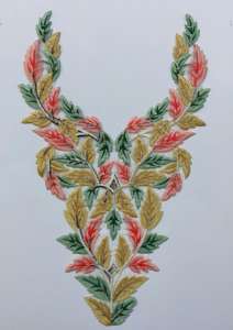 Écussons personnalisés brodés de haute qualité à coudre pour le cou motifs élégants d'appliques décoratives pour vêtements d'intérieur et robes - Product Image 2