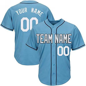 Maillot de baseball personnalisé, style bouton, design délavé, impression par sublimation sur tissu sergé, col en V élégant, poches de haute qualité - Product Image 5