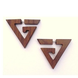 Boucles d'oreilles déclaration de l'Inde géométrique en bois goutte boucle d'oreille longue creuse ronde remise boucle d'oreille pour filles bijoux accessoires - Product Image 1