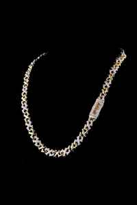 Cadena Cubana de Dos Tonos con Baño de Rodio de Lujo y Moissanita VVS, Collar de Joyería Hip Hop Ortodoxa para Regalo y Fiesta - Product Image 2