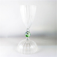 Verre à vin unique en borosilicate soufflé à la main, transparent, capacité 200-300 ml, pour événements de luxe vintage