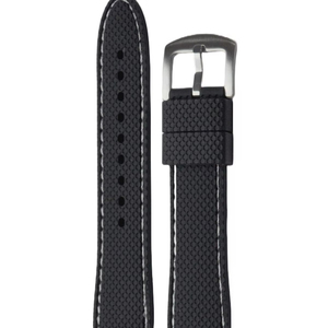 JD006 WS Unisex 20mm Black Silicone Soft Sport <b>Watch</b> Band Smartwatch Adjustable Waterproof Breathable <b>Watch</b> Parts <b>Watch</b> Strap - Product Image 1