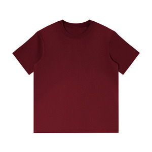 T-shirt a maniche corte con spalla dritta in cotone pesante e ampia tinta unita girocollo da uomo - Product Image 5