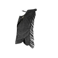 Cuissardes longues de cowgirl western sur mesure avec franges en cuir véritable, cuissardes complètes pour la sécurité à l'équitation, fermeture éclair