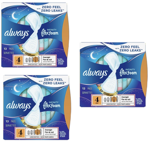 Toallas Sanitarias Always Maxi para Mujer, Talla 5, Absorbencia Extra Fuerte para la Noche, con Alas, Sin Perfume, Paquete de 36 - Product Image 2