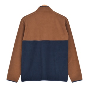 Customizable OEM <b>Men's</b> Double-Sided <b>Thick</b> 100% Cotton <b>Fleece</b> <b>Jacket</b> Zipper-Up One-Piece Hooded Sweatshirt Stand Loose for Winter - Product Image 3