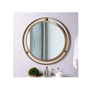 กระจกทองเหลืองราคาดีที่สุดในอินเดีย กระจกตกแต่งผนังสไตล์โมเดิร์น ขายส่งของตกแต่งบ้าน กระจกติดผนังทรงกลมสีทองเหลือง สำหรับตกแต่ง - Product Image 1