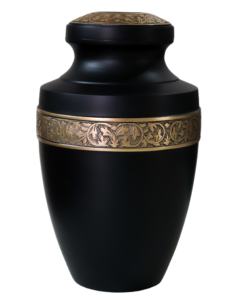 Urnes funéraires élégantes faites à la main en fer, de forme ronde, imprimées, en laiton, pour cendres, souvenir de crémation, vente en gros - Product Image 3