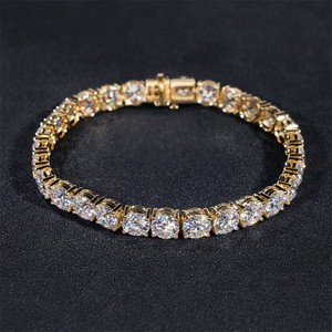 Pulsera de tenis con diamantes de corte redondo para mujer - Product Image 1