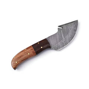 Cuchillo desollador de acero de Damasco fuerte herramienta hecha a mano para exteriores con mango natural y Funda personalizada - Product Image 3