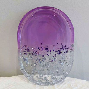 Resin Decorative <b>Tray</b> in Multiple Colors Cosmetic <b>Organizer</b> Home Decor Oval Resin <b>Tray</b> Vanity <b>Tray</b> High Quality - Product Image 1