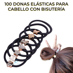 100 élastiques à cheveux doux pour enfants, style bijoux de fête, attaches en caoutchouc pour cheveux - Product Image 4