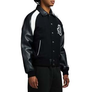 Veste en cuir premium pour homme Avirex, design professionnel de haute qualité, patchwork brodé, marque privée, approvisionnement ODM ajustable - Product Image 3