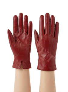 Gants en cuir d'agneau de qualité supérieure pour l'hiver, chauds, avec des coutures de précision et une coupe naturelle, gants en cuir pour l'équitation et la course - Product Image 5