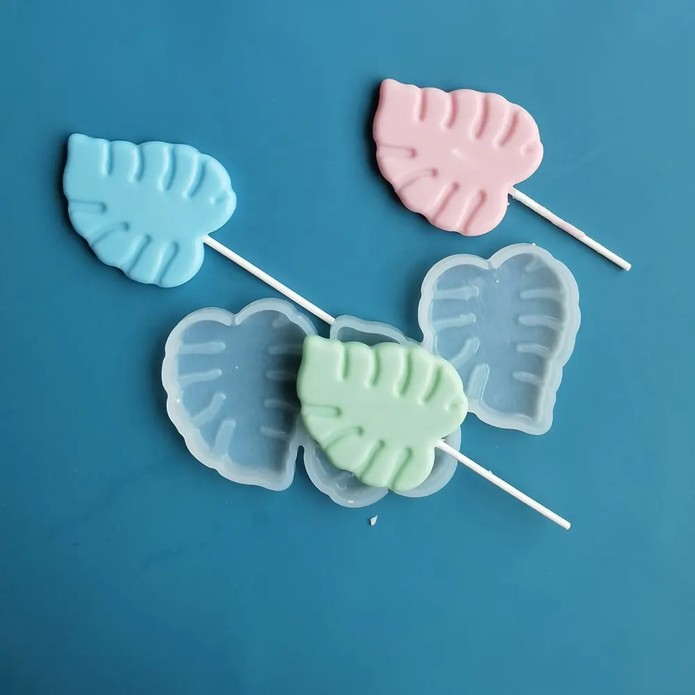 Silicone Lollipop Epoxy Mold Chocolate Candy Cake Moulds leaf Hear Molds Cake Decorating Baking Accessories DIY Homemade