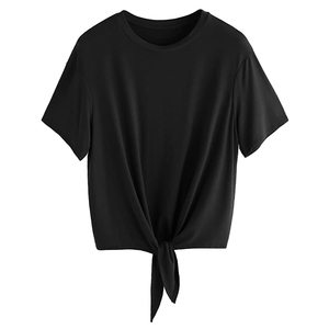 T-shirt femme personnalisé en coton biologique 100% grande taille, coupe oversize courte, style streetwear, doux, respirant, décontracté, été - Product Image 4