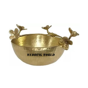 Bol à chocolat en or martelé, forme ronde, bol à bonbons de luxe, classique, élégant, fantaisie, nouveau bol à chocolat - Product Image 1