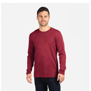 Next Level Apparel Camiseta de manga larga Cuello redondo ligero 100% Jersey de algodón para comodidad superior Camiseta unisex transpirable - Product Image 5