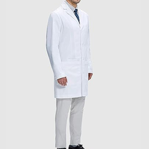 Bata de laboratorio médico de calidad superior unisex manga larga ligera transpirable mezcla de poliéster de algodón duradero para uso hospitalario - Product Image 6