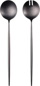 Best Seller Customised Stainless Steel Salad Servers Spoon Fork Set Rose Gold Plated Long Handle Eco-Friendly for Weddings - Product Image 6