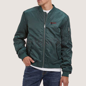Chaqueta Bomber de lona ligera y ajustada de calidad superior para hombre, color sólido, cremallera completa, temporada de invierno, talla grande, con capucha - Product Image 2