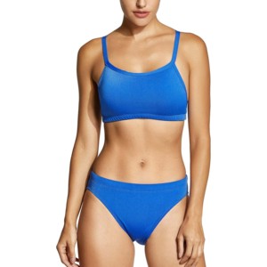Ensemble bikini 2 pièces pour femme, été, personnalisé, à bretelles à volants réglables, taille haute, avec logo sur le devant, extensible, écologique, vêtements de plage - Product Image 1