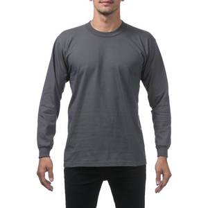 Camiseta Unisex de alta calidad para hombres y mujeres 95% algodón 5% Spandex ajuste sólido manga larga cuello redondo impreso venta al por mayor sublimación T - Product Image 2