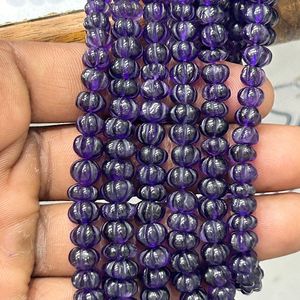 ลูกปัดหินฟักทองอเมทิสต์สำหรับทำเครื่องประดับ - Product Image 3