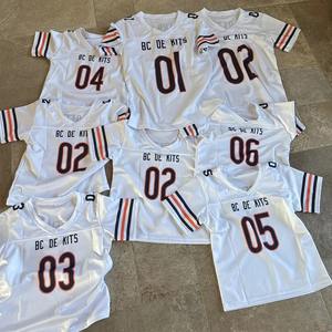 Camiseta de fútbol americano personalizada, camiseta de entrenamiento de estilo vintage con estampado de número de nombre de equipo personalizado - Product Image 4