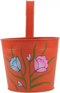 Home & Balcony Garden Decoration Iron Metal Wall Hanging Flower <b>Pot</b> Bucket & <b>Holder</b> Supplies for Balcony & Garden - Product Image 2