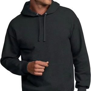 Sweat-shirt d'hiver surdimensionné à col à capuche en coton 100% délavé à l'acide, coupe ajustée, streetwear pour homme, sur mesure, avec motif uni - Product Image 1