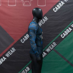 เสื้อแรชการ์ดผ้าไหมพิมพ์ลาย BJJ เสื้อต่อสู้แบบกำหนดเองด้วยผ้าสแปนเด็กซ์/ โพลีเอสเตอร์ | แห้งเร็วและระบายอากาศได้ดีสำหรับผู้ชาย - Product Image 2