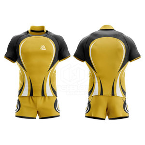 2024 nouveauté personnalisé adultes Rugby uniforme ensemble respirant séchage rapide maillots Shorts Design Unique meilleur prix teint uni 100% - Product Image 1