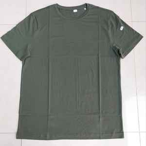 Tops de verano de algodón 100% de alta calidad para hombres, camiseta personalizada de Hip Hop con diseño de lavado ácido y hombros caídos, camiseta transpirable baja de talla grande - Product Image 1