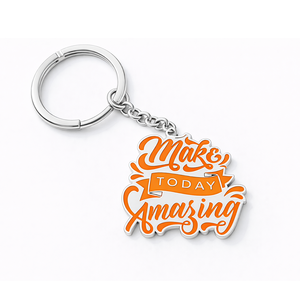 Cheer up Souvenir Gifts <b>Metal</b> Enamel <b>Letters</b> Text Customized Words Keychain - Product Image 2