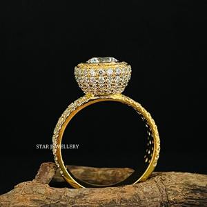 Anillo de Compromiso Solitario de Diamante Cultivado en Laboratorio CVD de 1 Quilate en Oro Sólido de 14K, Certificado IGI, Anillo de Diamante de Corte Redondo de Lujo Cristiano - Product Image 2