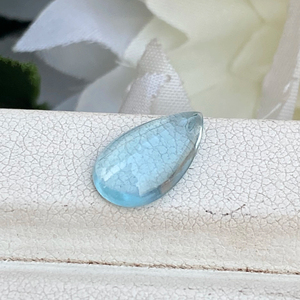 Increíble PIEDRA DE cabujones con forma de pera Aguamarina de Color superior con buen brillo piedras preciosas sueltas para hacer joyas de 2,21 quilates - Product Image 1