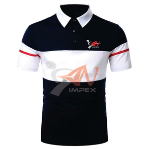 De tallas europeas y americanas, nueva camiseta Polo de hombre con paneles superiores Stich multicolor de alta calidad - Product Image 1
