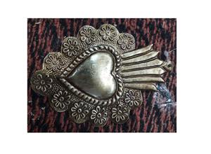 Métal Pressé Coeur Décoration Argent - Product Image 2