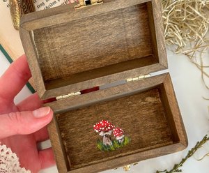 Boîte à bijoux peinte à la main vente chaude cadeaux et artisanat boîtes en bois signes muraux fabriqués en inde - Product Image 2