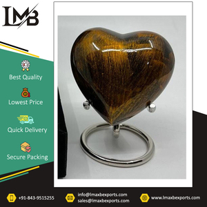 Ampliamente vendido, excelente calidad, venta a granel, urnas de cremación de corazón de aluminio de estilo americano, suministros funerarios, urna para cenizas conmemorativas - Product Image 2