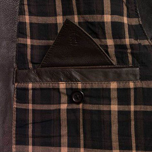 Servicio OEM de alta calidad de moda ropa de calle transpirable hombres Chaleco de cuero personalizado estilo casual hombres Chaleco de cuero - Product Image 5