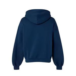 Haute qualité hommes sweats à capuche sweats à capuche surdimensionnés Logo personnalisé en détresse broderie lavage à l'acide dernière conception poids lourd - Product Image 3