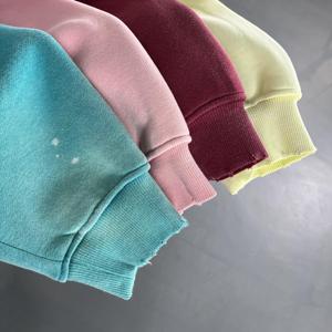 100% algodón Vintage Acid Wash Sun Faded Sudadera con capucha para hombre Moda personalizada Deporte desgastado en blanco Sudadera con capucha de gran tamaño de alta calidad - Product Image 4