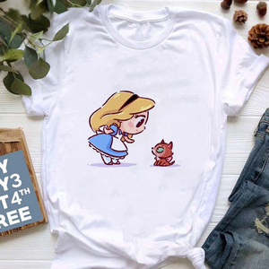 T-Shirt à manches courtes pour femme, haut de qualité supérieure, imprimé dessin animé 3D, mode été - Product Image 6