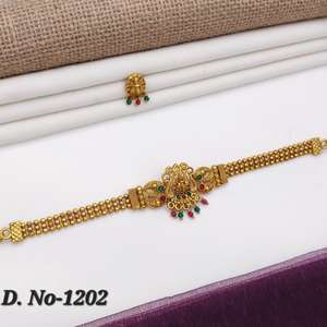 Trendy Party Wear Women Choker <b>Necklace</b> Set with Golden Finish Stylish Jewelry for <b>Girls</b> Party Wear and Wedding Function Use - Product Image 4