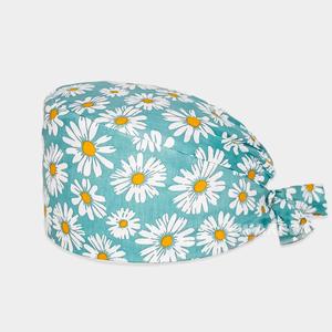 Bonnet de chirurgien médical pour femmes, avec lien à nouer, bouton et bande anti-transpiration, bonnets de chirurgien ajustables pour femmes - Product Image 1