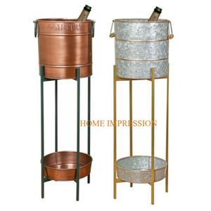 New Arrival Antique <b>Gold</b> Plated Brass Wine Bottle <b>Bucket</b> Premium Quality Customized Size Aluminum Wine <b>Bucket</b> for Beverage Tubs - Product Image 2